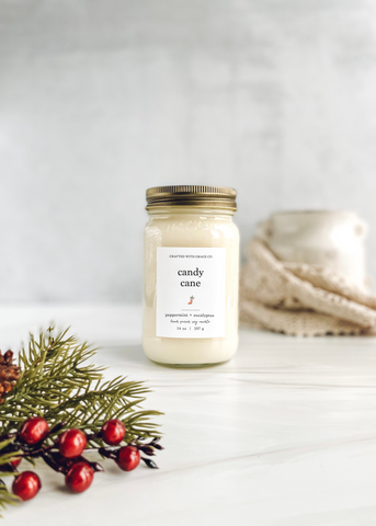 Candy Cane 14 oz Candle